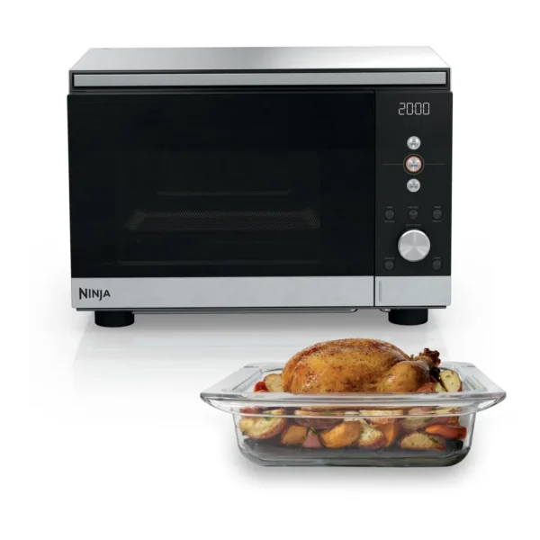 c1d46cc4-bc4f-41cf-90e4-0358671a55da.jpg Ninja - Crispi Microwave and Air Fryer with FusionCrisp Technology - Black / Stainless Steel