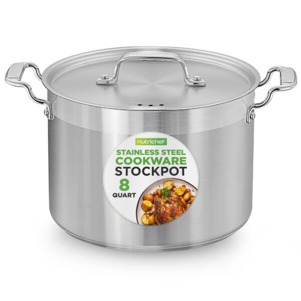 c1e34344-360a-43ad-ae99-4df175d17ca6.jpg NutriChef - 8-Quart Stainless Steel Stock Pot, Induction-Compatible for Soups & Stews - NCSPT8Q - Silver