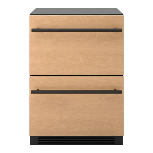 c320751f-21c7-4145-94e2-02b69baaf0fd.jpg Zephyr - Presrv 24 in. 3.9 Cu. Ft. Dual Zone Panel Ready Refrigerator Freezer Drawers Mini Fridge - Custom Panel Ready