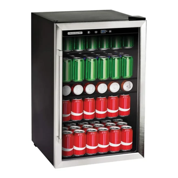 c4025688-9eb5-418d-b96c-08690a08501e.jpg Frigidaire - Efmis155 4.4-cu-ft. 126-can Stainless Steel Door Beverage Center Compact Refrigerator - Black