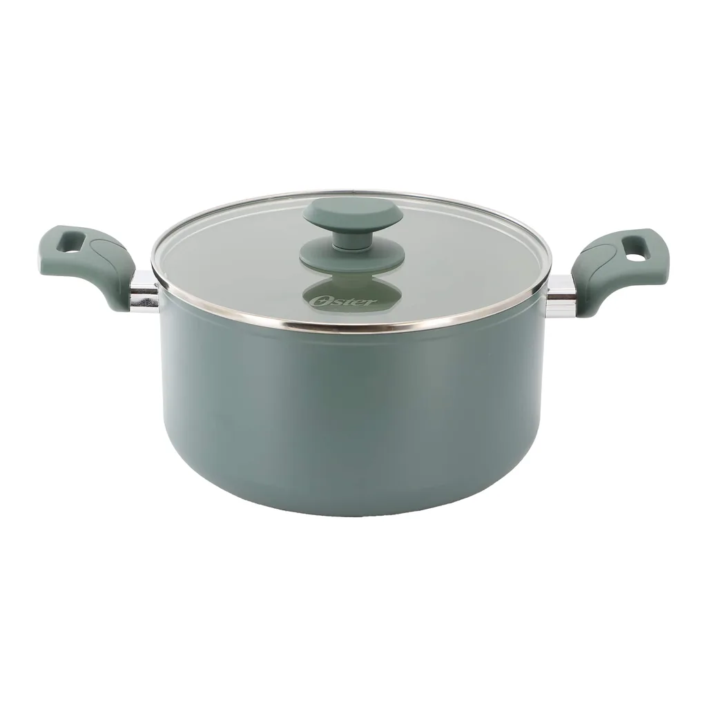 c4575e49-a2ac-4764-878d-40a1fd13a594.jpg Oster - Sutterville Choice 6 Quart Ceramic Nonstick Aluminum Dutch Oven with Lid in Evergreen - Green