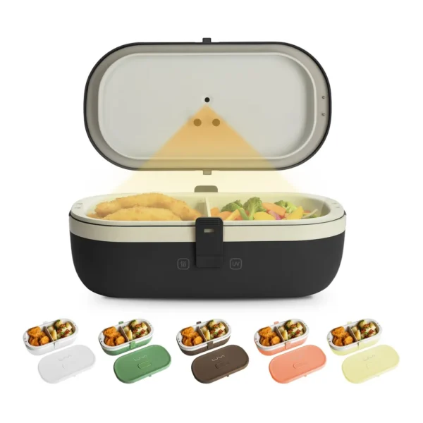 c4ebf853-63c7-453c-b286-e86e48214760.jpg UVI - Plus Lunchbox - Portable Self-Heating Lunch Box with UV Sanitizer & USB-C Charging - Charcoal