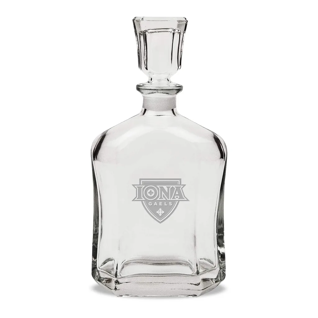 c6e232f7-0fd6-415c-9fc3-270dad735965.jpg Jardine - Iona University Gaels 23.75oz. Crystal Whisky Decanter - Multicolor