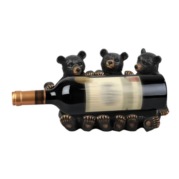 c74f7d2f-fbbb-4137-b258-9a99b0104e76.jpg FC Design - 9.5"H 3 Bear Wine Rest Rack Bottle Holder Dining Room Figurine - Multicolor