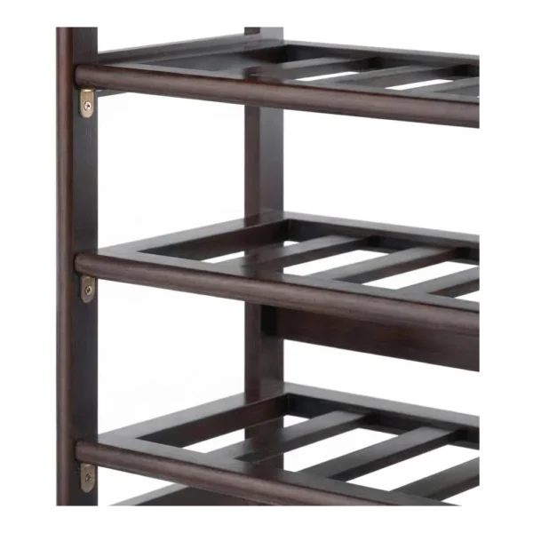 c7e5a077-dbd8-4ecf-a702-856993236b73.jpg FurniFact - Solid Wood 30-Bottle 6-Tier Freestanding Wine Rack and Storage Shelf - Walnut