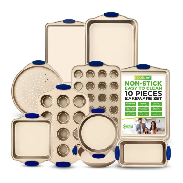 c8105685-ba1a-4de3-a2f7-4d4257630038.jpg NutriChef - 10-Piece Nonstick Bakeware Set
