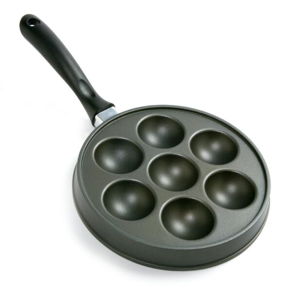 c848debb-7166-48aa-af43-e164712af7d5.jpg Norpro - Stuffed Aebleskiver Pancake Pan with 2.25-Inch Cavities - Black