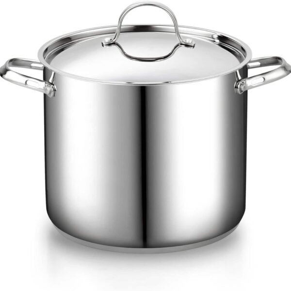 c863b390-0e6a-4be1-86ab-8f5d012a4a8f.jpg Cooks Standard - Classic 12 Quart Stock Pot with Lid, Pasta Pot - Stainless Steel