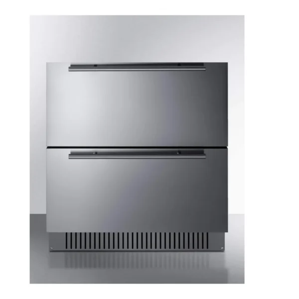 c910c463-cecd-4ee3-accb-1b781d49303d.jpg SUMMIT - 30" wide built-in undercounter ADA height 2-drawer outdoor all-refrigerator - Steel