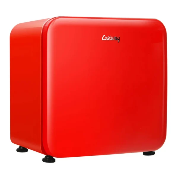 c92b169b-8ddb-4492-b51b-769072c60a15.jpg Costway - 1.6 Cubic Feet Compact Refrigerator Reversible Door Mini Fridge - Red