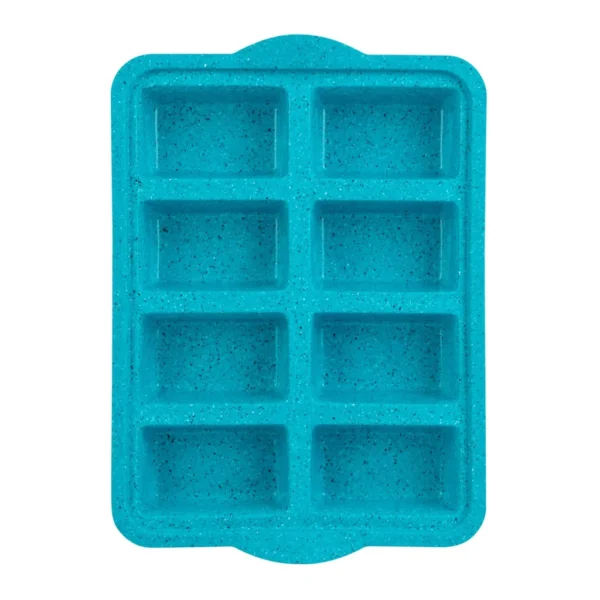 cb1cbd55-6ff8-44ed-a689-83665d6ea71b.jpg Trudeau - Structure Silicone 8 Cavity Mini Loaf Pan, Tropical Granite - Blue