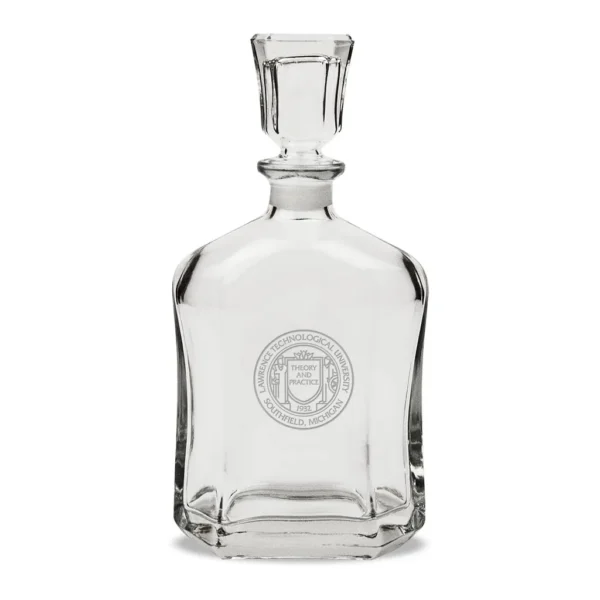 cb205afc-5b05-4a29-8255-93a8ca2d0018.jpg Jardine - Lawrence Technological University Blue Devils Team Design 23.75oz. Crystal Whiskey Decanter - Multicolor