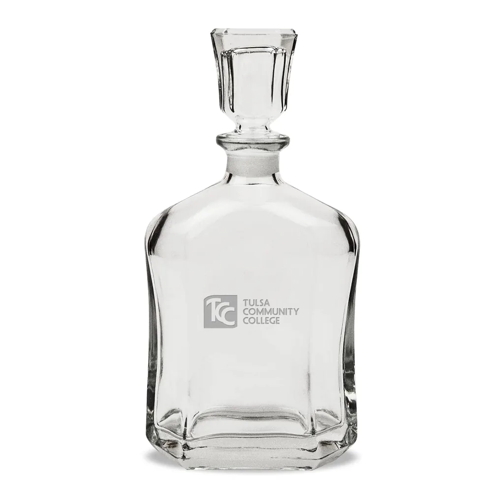 cbc0fbf7-2ff0-41b3-9f2b-4a03bafcc4b3.jpg Jardine - Tulsa Community College 23.75oz. Crystal Whisky Decanter - Multicolor