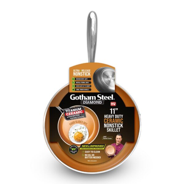 cbc8121f-ca62-4080-8641-cca1ec9468cb.jpg Gotham Steel - 11" Nonstick Fry Pan with Stay Cool Handle - Black