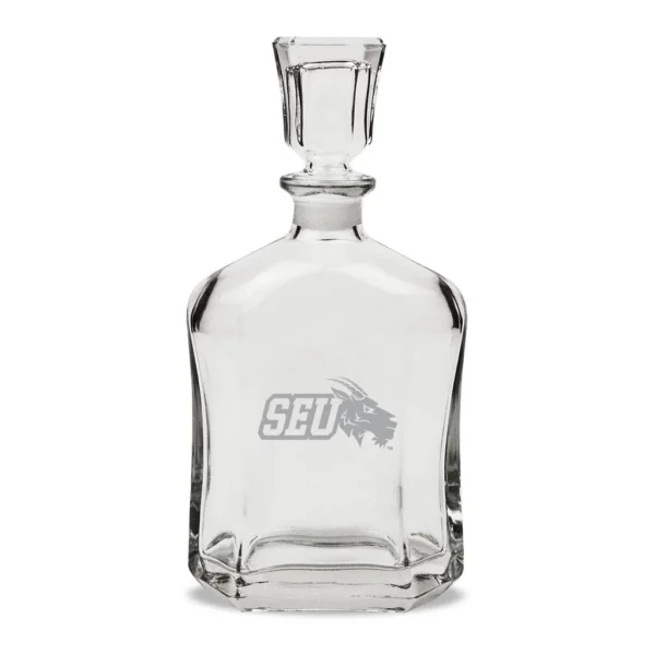 cbfc2047-4127-41cc-a450-dd0a621641ee.jpg Jardine - St. Edwards Hilltoppers 23.75oz. Crystal Whiskey Decanter - Multicolor