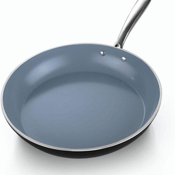 cc509e40-b1d1-483a-ac41-498c71c64dee.jpg Cook N Home - Classic 12 Inch Ceramic Nonstick Frying Pan, Cookware Skillet Egg & Omelet Pan, Induction, Oven Safe, Black - black, gray