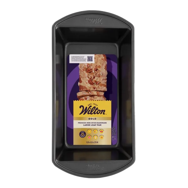 ccaf1c9d-1919-4abc-999c-386f1ad966bf.jpg Wilton - Gold 5 in. W X 9 in. L Loaf Pan Black 1 pc