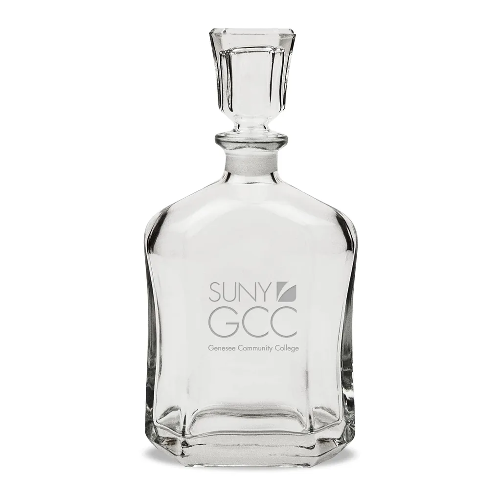 ce1dc831-1120-424c-83c9-50d938e1158f.jpg Jardine - SUNY Genesee Community College 23.75oz. Crystal Whisky Decanter - Multicolor