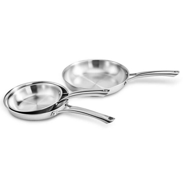 cf368556-c72f-4e8f-9bfa-8ba55cbb80e8.jpg Winado - 8-10-11 Inch Stainless Steel Frying Pan Cookware Set, 3 pcs Tri-Ply Skillets Set with Comfortable Grip Handles for Home - Silver