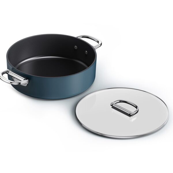 cfd4ec01-3873-41c0-b409-2113caf4b78a.jpg Joseph Joseph - Space Ceramic Non-stick 5 Qt. Shallow Casserole with Folding Handles and Lid - Blue