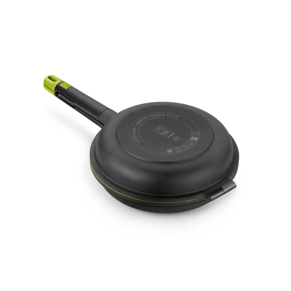 d07266b3-581b-4644-9260-ca5973cd7c6c.jpg BRA Cookware - Foodie Dual Frying Pan Double Skillet for Spanish Omelets & Frittatas, 8-Inch - Black