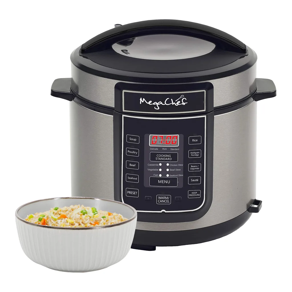 d0ec8366-4619-43c2-a47c-13ebea794d43.jpg MegaChef MCPR100A 6 Quart Digital Pressure Cooker with 14 Pre-set Multi Function Features – Silver