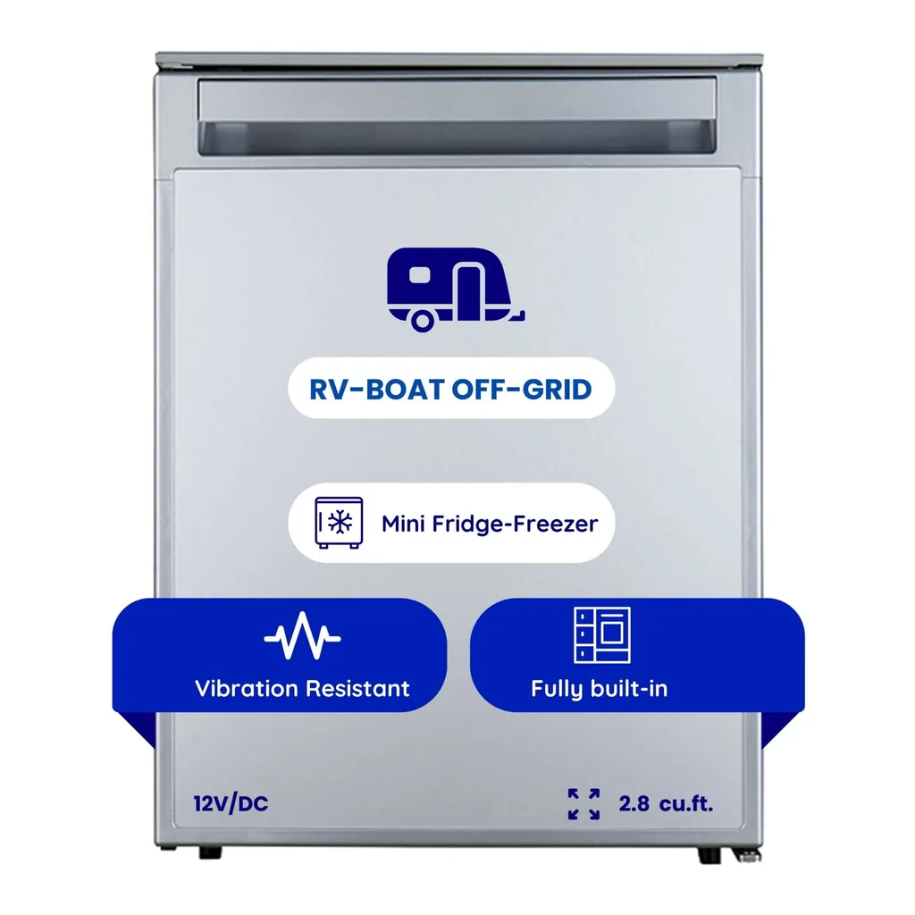 d172349b-af88-4001-a934-afbc38b7729b.jpg Equator - 12V/DC Mini-Fridge Freezer 2.8cf for RV BOAT OFF-GRID Compact Small Refrigerator Anti Corrosion - Silver