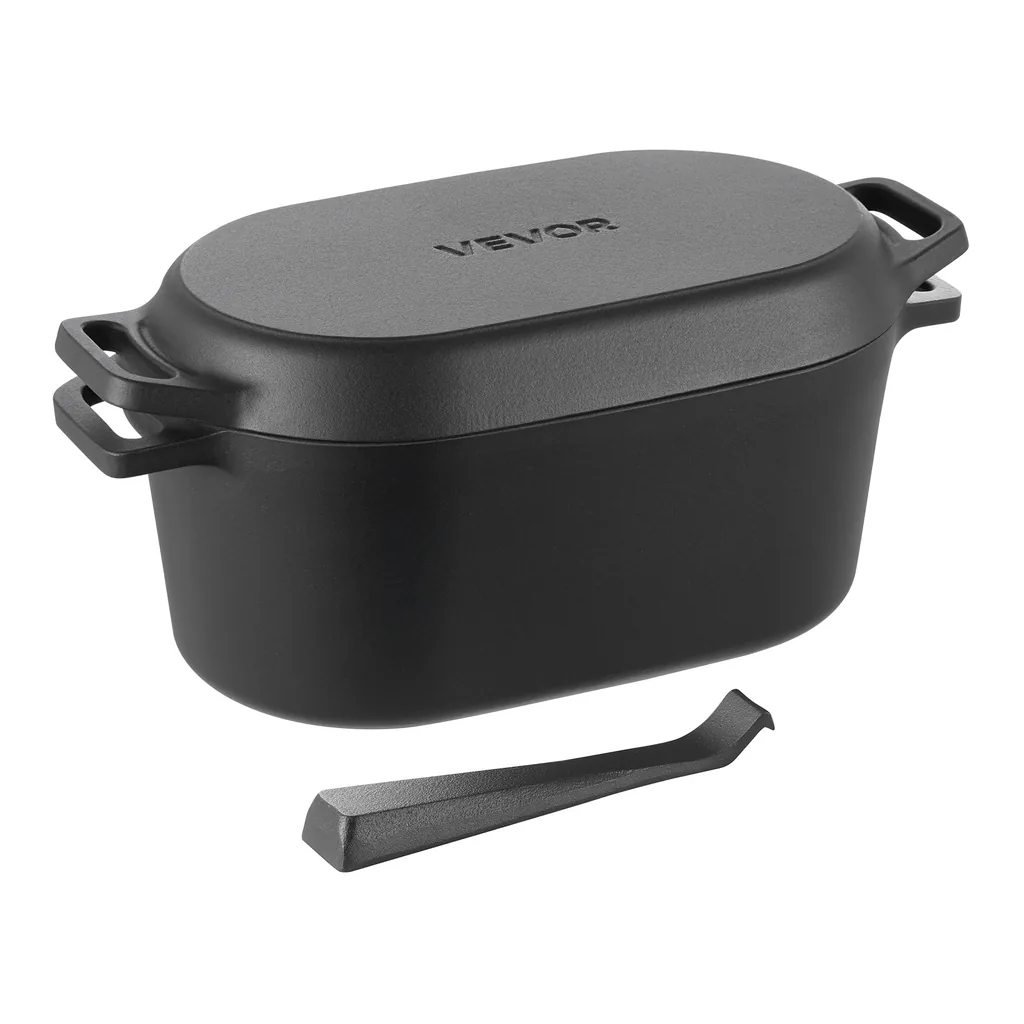 d23e8f97-18a9-4efb-9000-9c1ba719c899.jpg VEVOR - Enameled Cast Iron Dutch Oven,3.5 Quart Pot with Lid and Dual Handles,Heavy-Duty Durable,Induction Compatible up to 500℉ - Black
