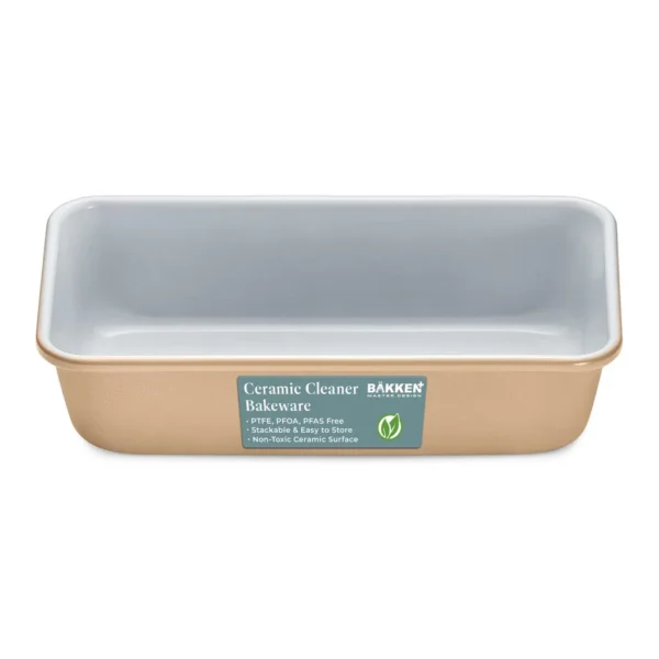 d2633b1f-8b47-48cc-9097-b5b438ca67ab.jpg Bakken- Swiss - BAKKENMASTER Premium Loaf Pan 1 lb – Aluminum, Ceramic Non-stick Coating, PTFE & PFOA Free, Even Heat, Non-toxic - Gold