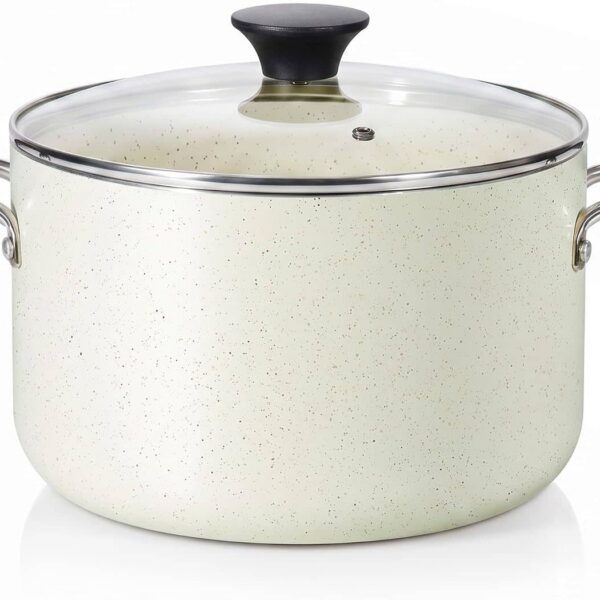d30c552b-c638-4912-93a7-2c2314051629.jpg Cook N Home - 6 Quart Non Stick Stock Pot with Lid Color - Cream