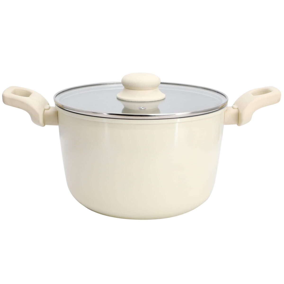 d3371d9b-826e-490b-b49a-439f339bff8f.jpg Gibson - Home Barnsdall 5 Quart Ceramic Nonstick Aluminum Stock Pot with Lid - Cream