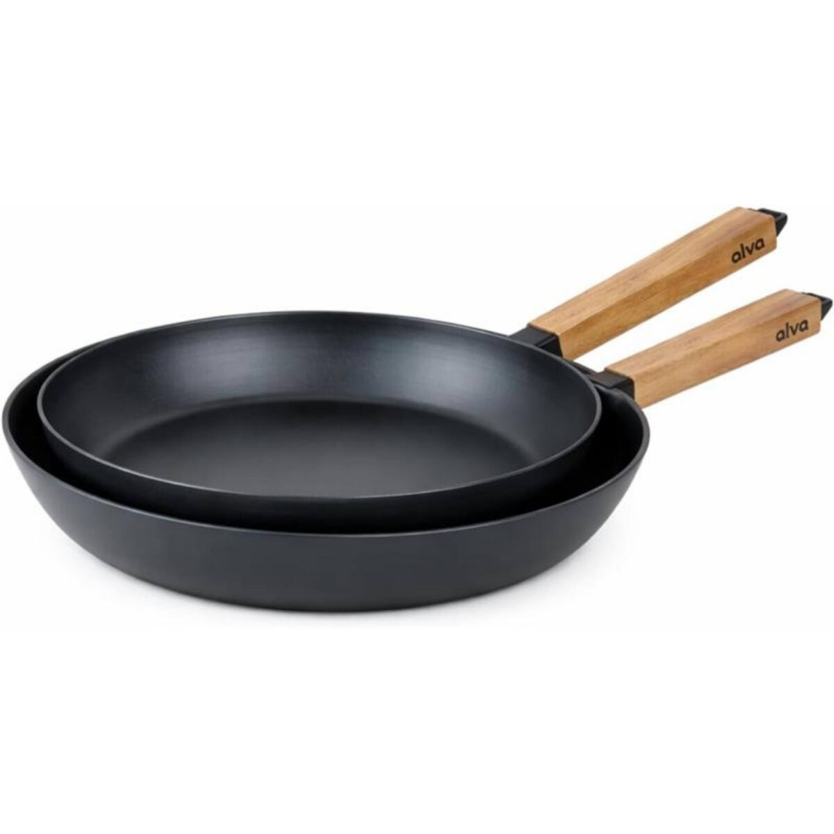 d35a9002-59cb-4a57-86f8-ab21a6db5642.jpg Alva - Forest Carbon Steel Frying Pan 2-Piece Set - Acacia Wood Handle, Pre-Seasoned - Blue