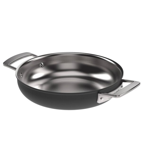 d3803a8a-a49d-4f37-bb46-83fd30d283a3.jpg Demeyere - 5, 9.5 Inch Ceramic Frying Pan with Double Handles - Black