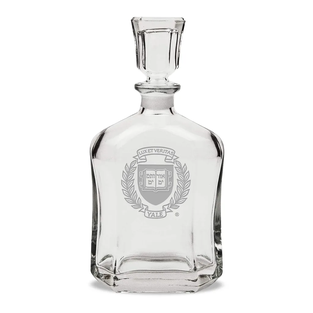 d3e38e1f-c0ed-470f-9e9b-e37d2cf925bc.jpg Jardine - Yale Bulldogs 23.75oz. Crystal Decanter - Multicolor