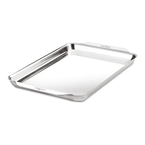 d4f3b5ed-370e-4415-9569-96fb88c92bfa.jpg All Clad - All-Clad 10" x 15" Stainless Steel Jelly Roll Pan Bakeware, Tri-ply, Silver