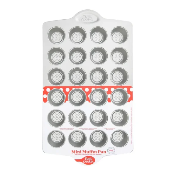 d55f9a5a-ca2f-46a8-b8a4-75e1df843790.jpg Betty Crocker - Carbon Steel 24 Cup Mini Muffin Pan - Silver