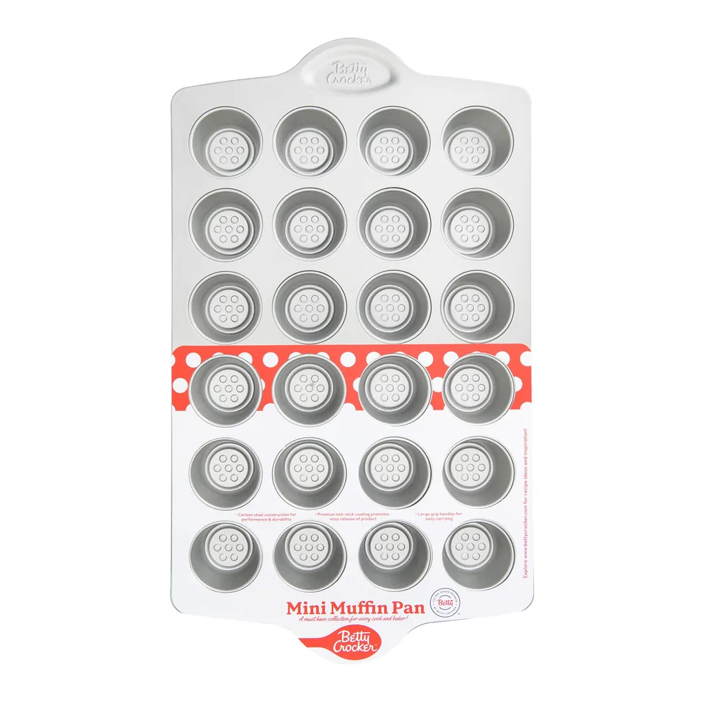 d55f9a5a-ca2f-46a8-b8a4-75e1df843790.jpg Betty Crocker - Carbon Steel 24 Cup Mini Muffin Pan - Silver