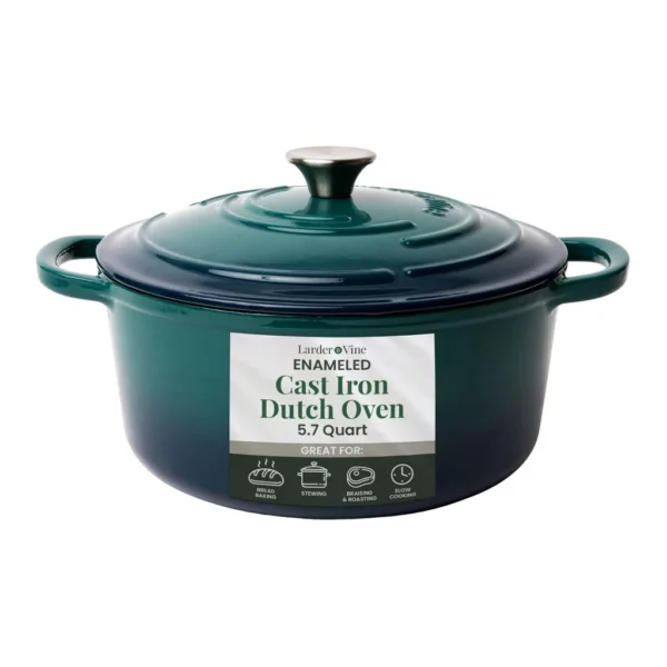 d68fbd5f-3f7a-4165-affe-a30410243eb9.jpg Larder & Vine - 5.7 qt Enameled Cast Iron Dutch Oven with Lid - Bondi