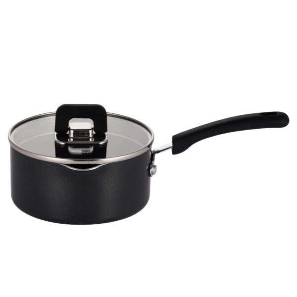 d6ba3dc9-7ecd-4f67-a300-6a82ed0e0fb0.jpg NutriChef - 3.1Qt Saucepan with Lid, Non-Stick Stylish Kitchen Cookware, Works with NCCWSTKBLK (NCWSTKBLKSAU31) - Black