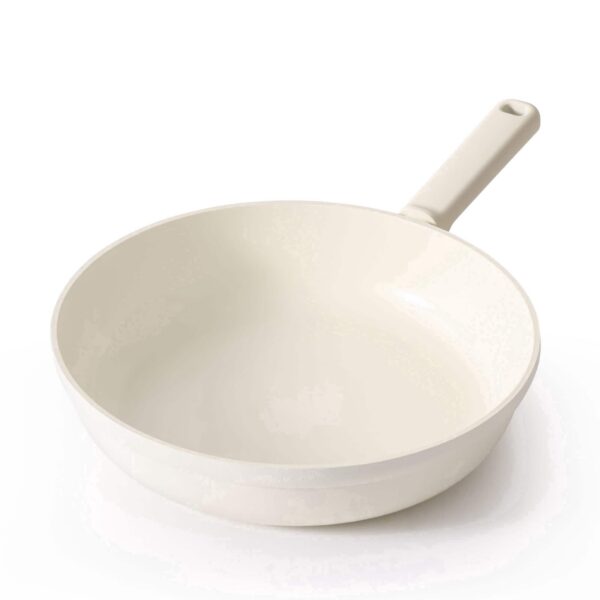 d8934640-3720-4605-9871-743c6a1e2ff8.jpg SENSARTE - 12" Nonstick Ceramic Frying Pan Skillet, Induction Omelette Pan, Healthy Cookware with Stay-Cool Handle, Dishwasher Safe - White