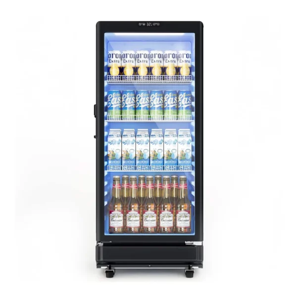 dae888aa-c6a4-4650-aae9-8dcdd2d9b94f.jpg SIMZLIFE - 6 Cu.Ft Beverage Merchandiser Refrigerator, Home Freestanding Glass-Door Beverage Display Cooler with Locking, Key & LED - Black