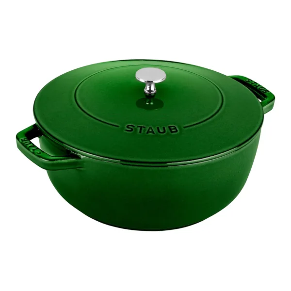 dc18ac5f-8a2a-44ec-b20c-e055c709db3c.jpg Staub - Cast Iron Essential French Oven, Dutch Oven, 5-quart, serves 5-6, Made in France - Basil