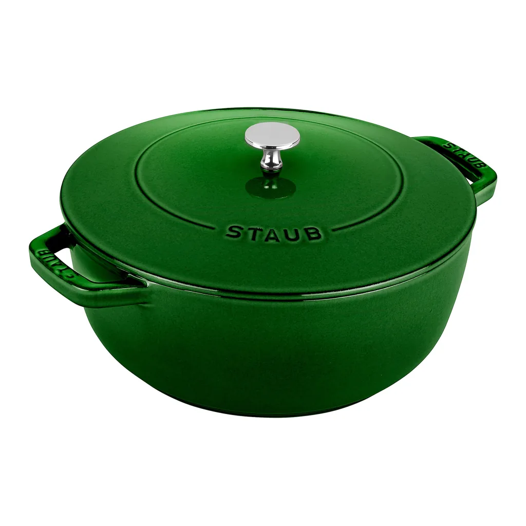 dc18ac5f-8a2a-44ec-b20c-e055c709db3c.jpg Staub - Cast Iron Essential French Oven, Dutch Oven, 5-quart, serves 5-6, Made in France - Basil