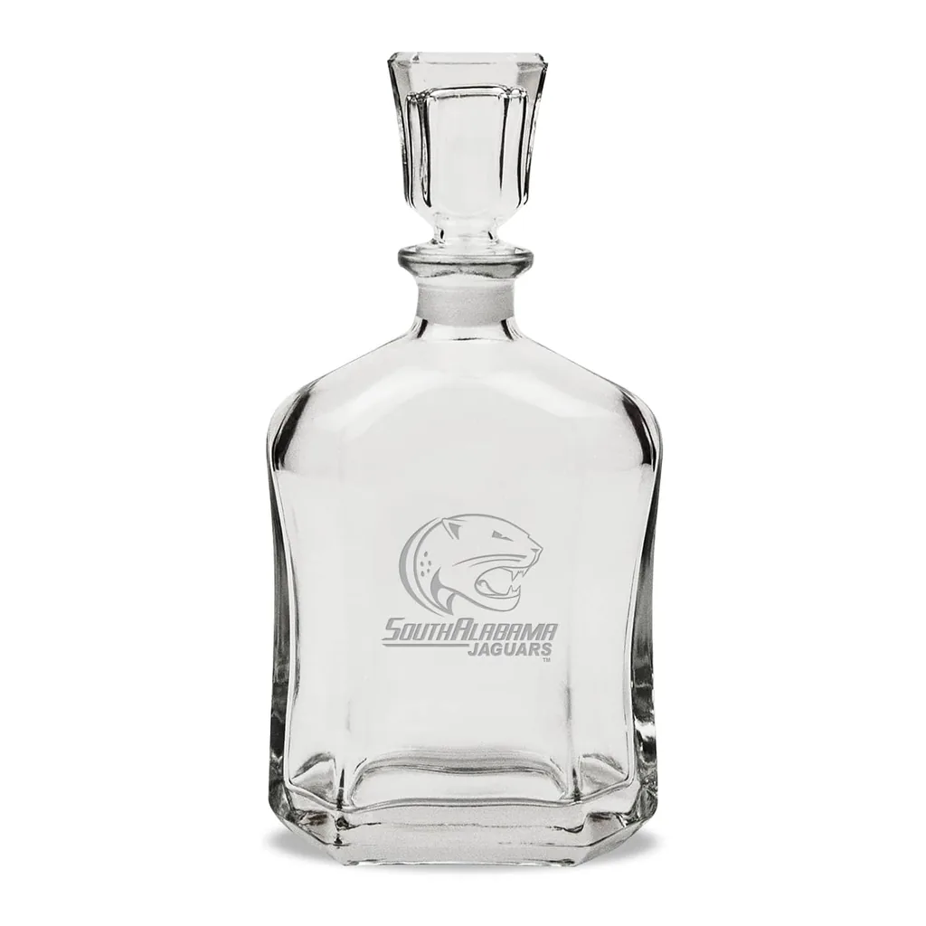 dc45133b-2904-4608-b2c3-5bd5eb721ccc.jpg Jardine - South Alabama Jaguars 23.75oz. Crystal Whisky Decanter - Multicolor