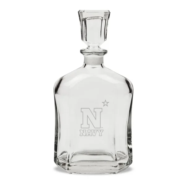 dd7b736f-7d71-4dc4-b69d-63d38be16880.jpg Jardine - Navy Midshipmen 23.75oz. Crystal Whiskey Decanter - Multicolor