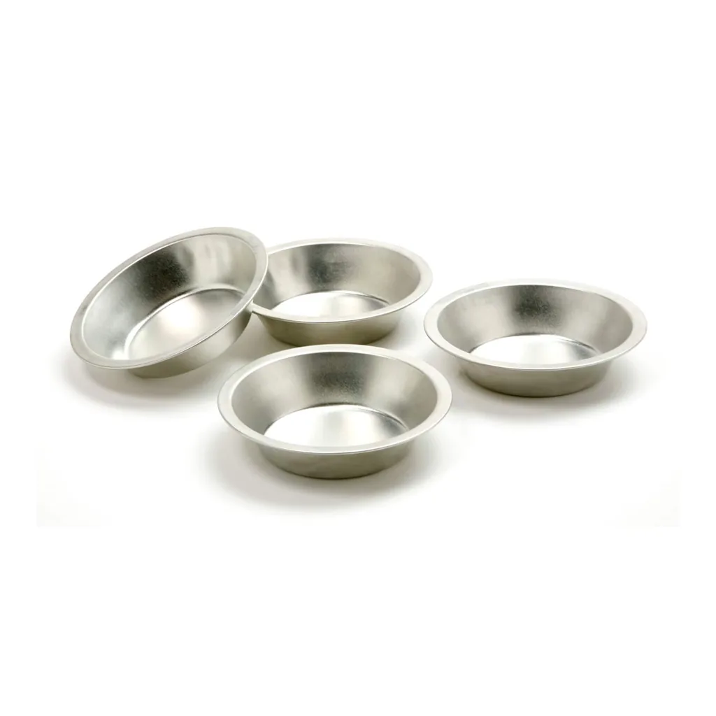 de3f48a2-1776-4b98-8583-8b0d2ad4320d.jpg Norpro - Aluminum Mini Pie Pan, 5-Inch, Set of 4 - Silver