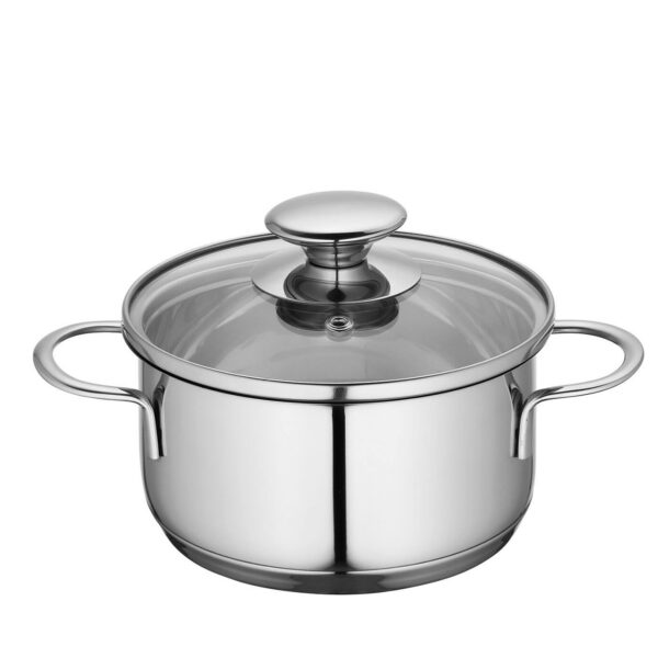 de884a3c-c8d8-4104-a281-f880e2b7ad2f.jpg Kuchenprofi - Mini Stockpot w/ Glass Lid, 1 qt., 5.5-Inch Diameter - Silver