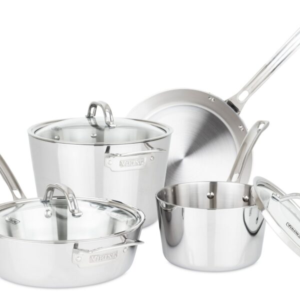 df2db23b-20ed-46b7-a5f8-879ad6d9fee2.jpg Viking - Contemporary 3 Ply 7-Piece Cookware Set- Mirror - Stainless Steel