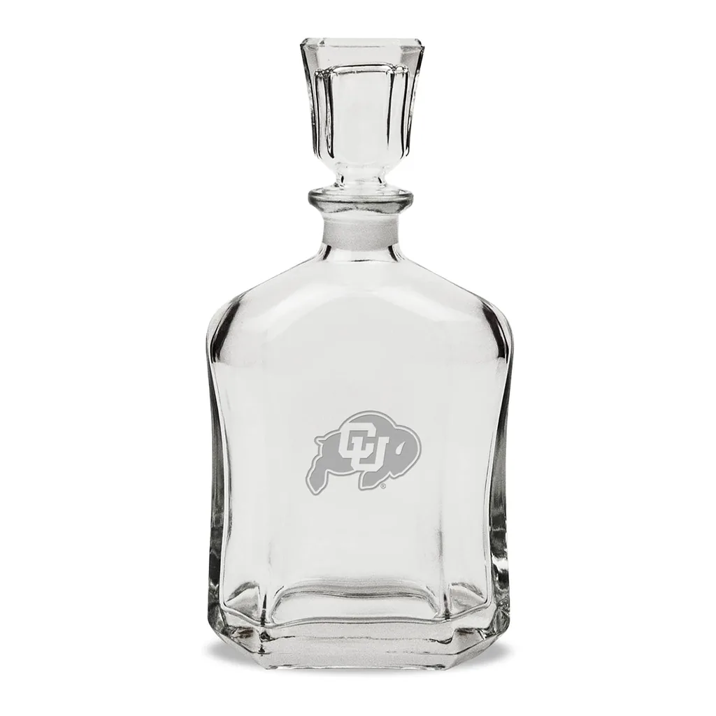 dfbf19e0-ae6f-487a-9c4b-157a6dc7f26e.jpg Jardine - Colorado Buffaloes 23.75oz. Crystal Whiskey Decanter - Multicolor