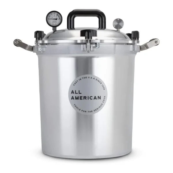 e0c05b23-41a2-4cca-b497-b1a81ee879fe.jpg All American 1930: 30qt Pressure Cooker/Canner Suitable for Gas or Electric Stoves - Made in the USA – Stainless Steel